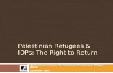 Palestinian Refugees & IDPs: The Right to Return