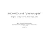 SNOMED and “phenotypes”