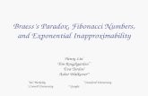 Braess’s Paradox, Fibonacci Numbers, and Exponential Inapproximability