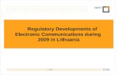 Regulatory Developments of  Electronic Communications during  2009 in Lithuania