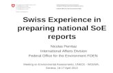 Swiss Experience in preparing national SoE reports
