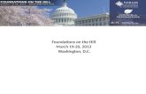 Foundations on the Hill  March 19-20, 2013  Washington, D.C.