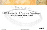 CBM Simulation & Analysis Framework Connecting Data Level