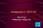 Assignment 1- EDT 347