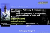Peter Hope-Tindall Chief  Privacy Architect™ dataPrivacy Partners Ltd. pht@dataprivacy
