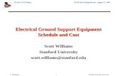 Electrical Ground Support Equipment Schedule and Cost
