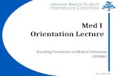 Med I  Orientation Lecture