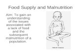 Food Supply and Malnutrition