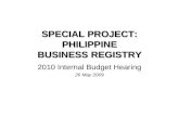 SPECIAL PROJECT: PHILIPPINE BUSINESS REGISTRY