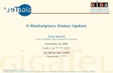 E-Marketplace Status Update