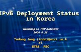 Workshop on  HEP Data Grid 2004. 8. 26 Indong Jang (indoi@etri.re.kr) ETRI  PEC