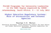 PULSAR Programme for University Leadership in the SADC Region organized by SARUA