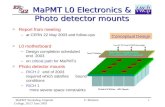 MaPMT L0 Electronics & Photo detector mounts
