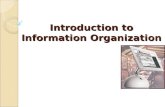 Introduction to Information Organization