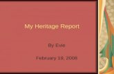 My Heritage Report