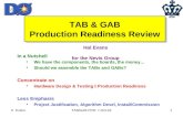 TAB & GAB Production Readiness Review
