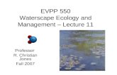 EVPP 550 Waterscape Ecology and Management – Lecture 11