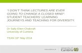 Dr Sally Elton-Chalcraft University of Cumbria TEAN 16 th  May 2014