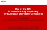 Use of the GRI  in Sustainability Reporting  by European Electricity Companies