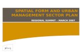 SPATIAL FORM AND URBAN MANAGEMENT SECTOR PLAN