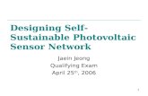 Designing Self-Sustainable Photovoltaic Sensor Network