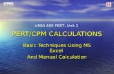 PERT/CPM CALCULATIONS