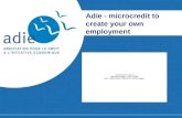 Adie - microcredit to create your own employment