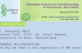 23. February 2012 Plenary Talk: Prof. em. Klaus Ammann,  University of Bern, Switzerland