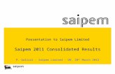 Presentation to Saipem Limited