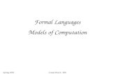 Formal Languages Models of Computation