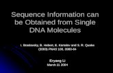 Sequence Information can be Obtained from Single DNA Molecules