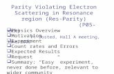 Parity Violating Electron Scattering in Resonance region (Res-Parity)