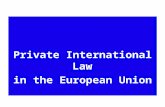 Private International Law  in the European Union