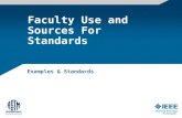 Faculty Use and Sources For Standards