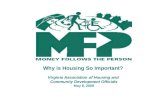 Why is Housing So Important?  Virginia Association of Housing and  Community Development Officials