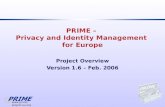 PRIME –  Privacy and Identity Management  for Europe