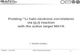 Probing  11 Li halo-neutrons correlations via (p,t) reaction with the active target MAYA