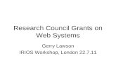 Research Council Grants on Web Systems