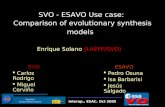 SVO - ESAVO Use case:  Comparison of evolutionary synthesis models