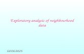 Exploratory analysis of neighbourhood data