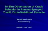 In-Situ Observation of Crack Behavior in Plasma-Sprayed  7 wt% Yttria-Stabilized Zirconia