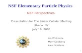 NSF Elementary Particle Physics