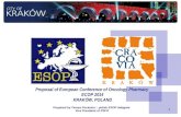 Proposal of European Conference of Oncology Pharmacy   ECOP 2014  KRAKÓW , POLAND
