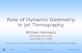 Role of Dynamic Geometry in Jet Tomography