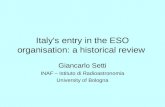 Italy's entry in the ESO organisation: a historical review