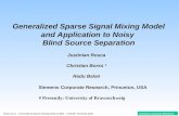 Generalized Sparse Signal Mixing Model and Application to Noisy  Blind Source Separation