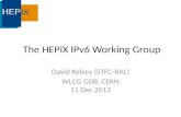 The  HEPiX  IPv6  Working  G roup