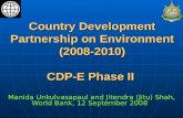 Country Development Partnership on Environment (2008-2010) CDP-E Phase II