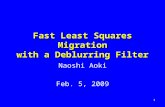Fast Least Squares Migration with a Deblurring Filter