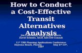 How to Conduct a Cost-Effective Transit  Alternatives Analysis